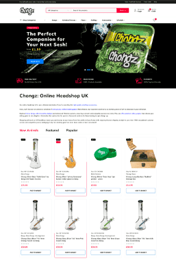 Chongz headshop website