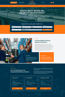 Priority Logistics website